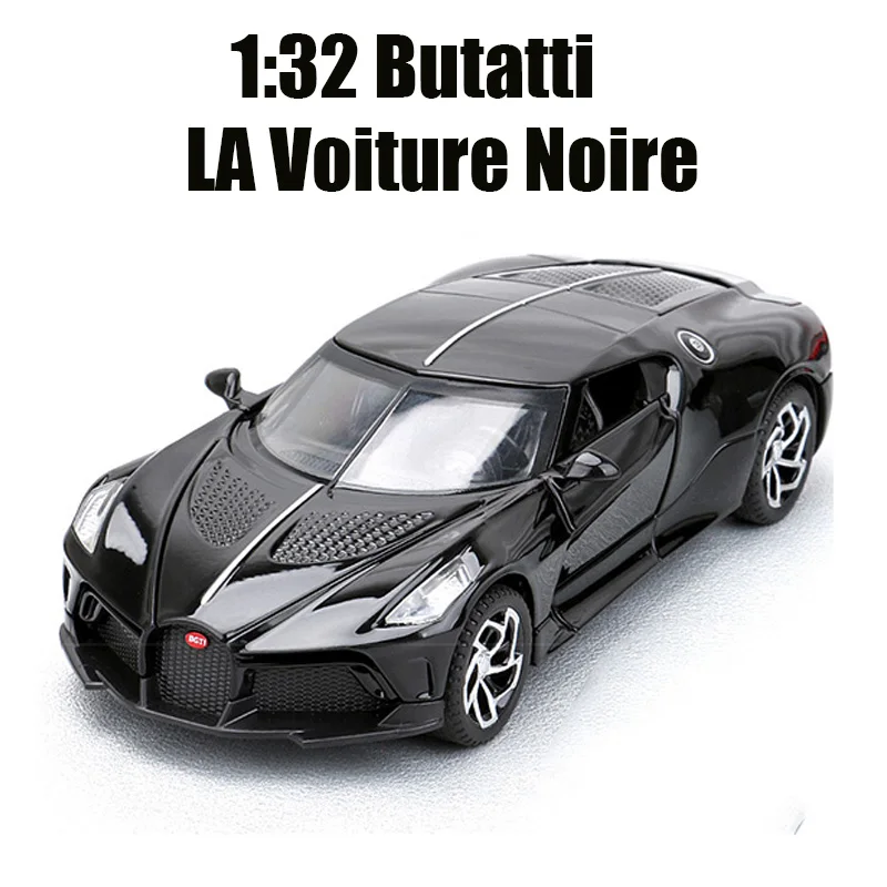 Модель спортивного автомобиля Bugatti La Voiture черная из металлического сплава 1:32