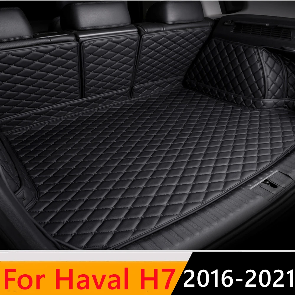 

Sinjayer Waterproof Highly Covered Car Trunk Mat Tail Boot Pad Carpet Cover Rear Cargo Liner FIT For Haval H7 5Seats 2016-2021