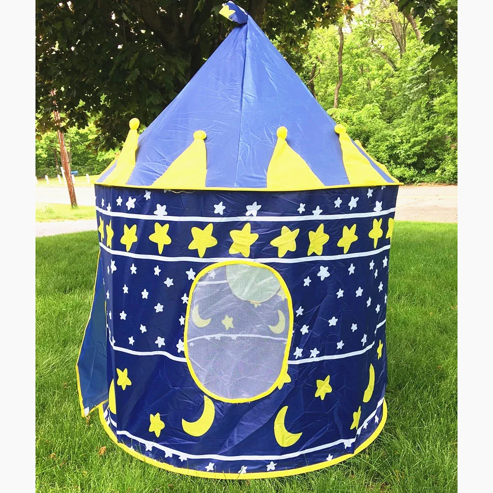 

Play Tent Tipi Tent for Kid Pink Blue Children Tent Play House Toy Tents Easy Babysitter Children Kids Castle Cubby Play