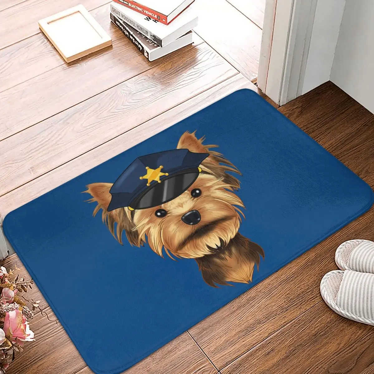 

Police Yorkshire Terrier,Dog Doormat Rug carpet Mat Footpad Bath mat Non-slip toilet Balcony Parlor durable Washable
