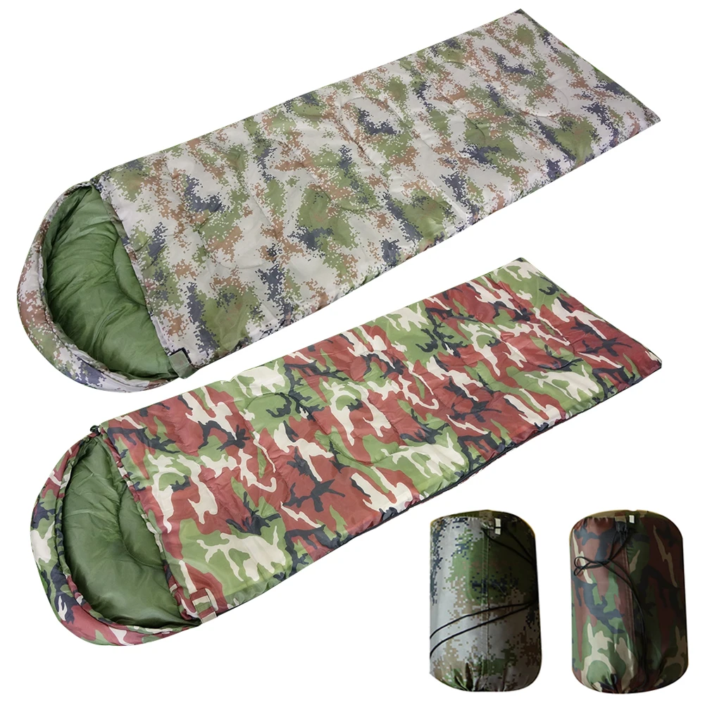 

Durable Sleeping Bags Skillful Manufacture Summer Autumn Outdoor Travel Camping Printing Envelope Sleeping Bags with Cap