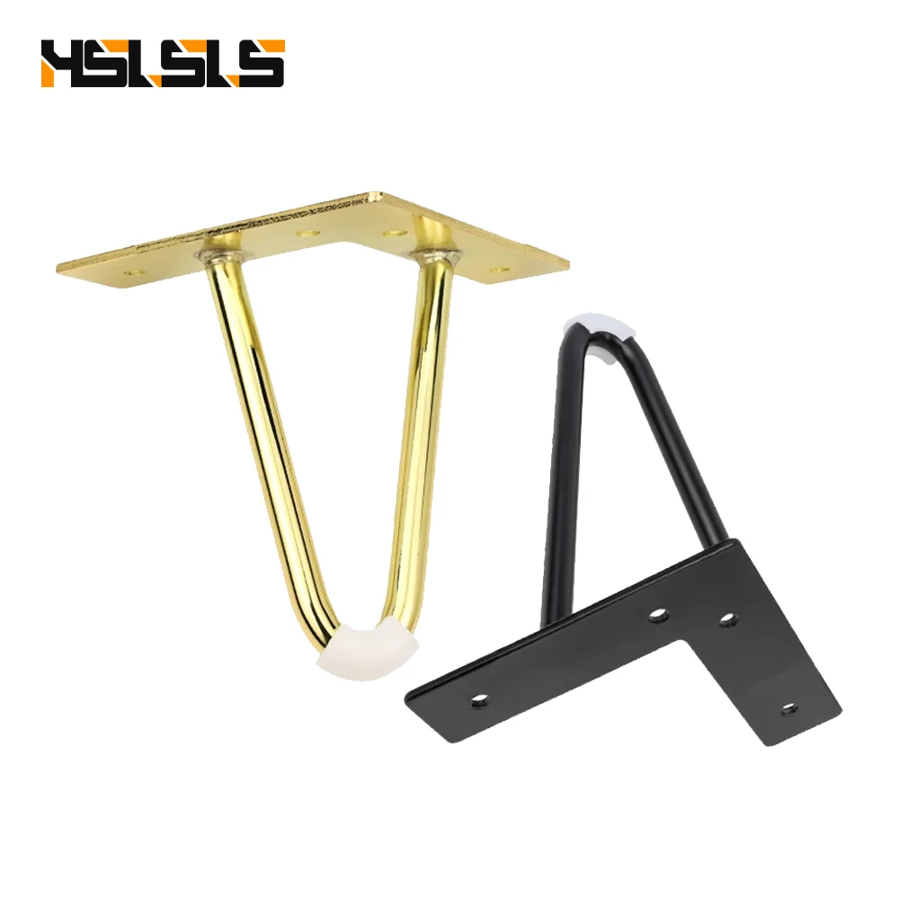 

HSLSLS 4 шт. железные ножки стола для металлической мебели ножки черного и золотого цвета стул диван кровать шпилька ножка стола ножки шкафа дл...