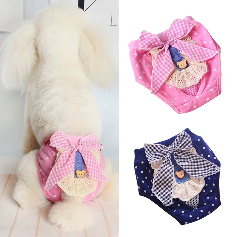 

Pets Dog Diaper Sanitary Physiological Pants Washable Cotton Pet Briefs Diapers Menstruation Underwear For Home Pets Supplies