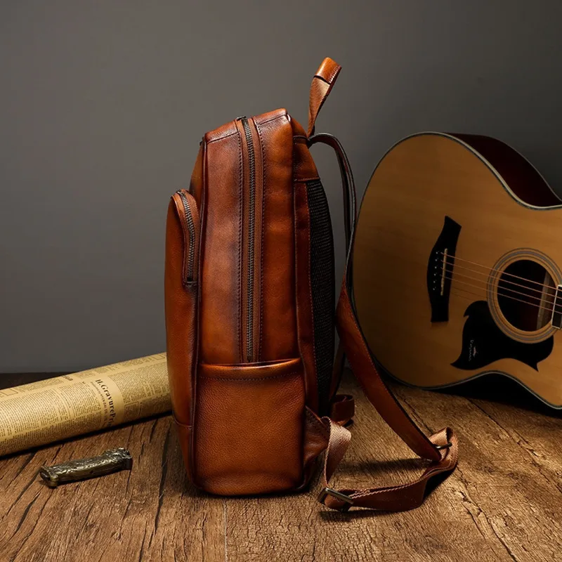 OYIXINGER новый мужской рюкзак из воловьей кожи портфель большой емкости для