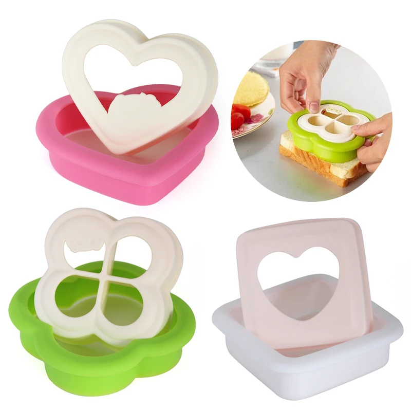 

Cute Heart Shape Sandwich Cutter Bread Mold Toast Maker Cake Cookie Cutter Kitchen Breakfast Dessert DIY Tool