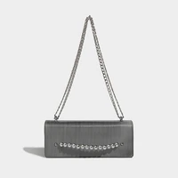 gradient silver chian underarm bag for women 2022 new all match high quality daily niche design shoulder messenger office female