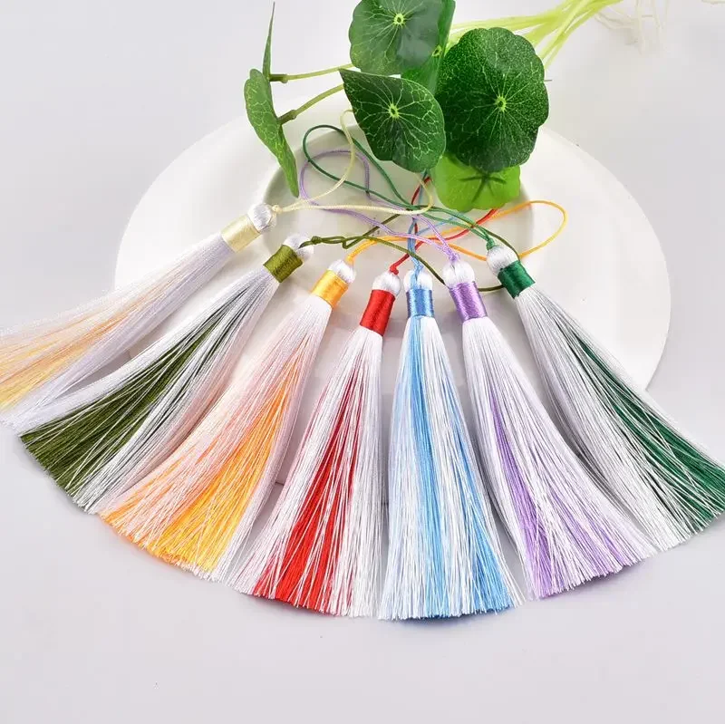 Двойной цвет 12 см шелковое китайское платье с бахромой ханьфу кулон DIY ароматная