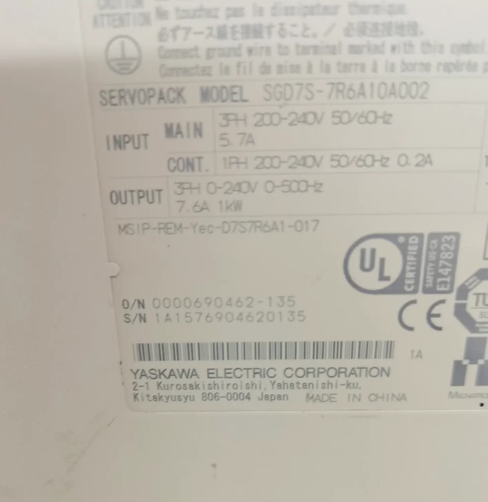 SGD7S-7R6A10A002 Brand new Servo Drive SGD7S 7R6A10A002，Fast shipping