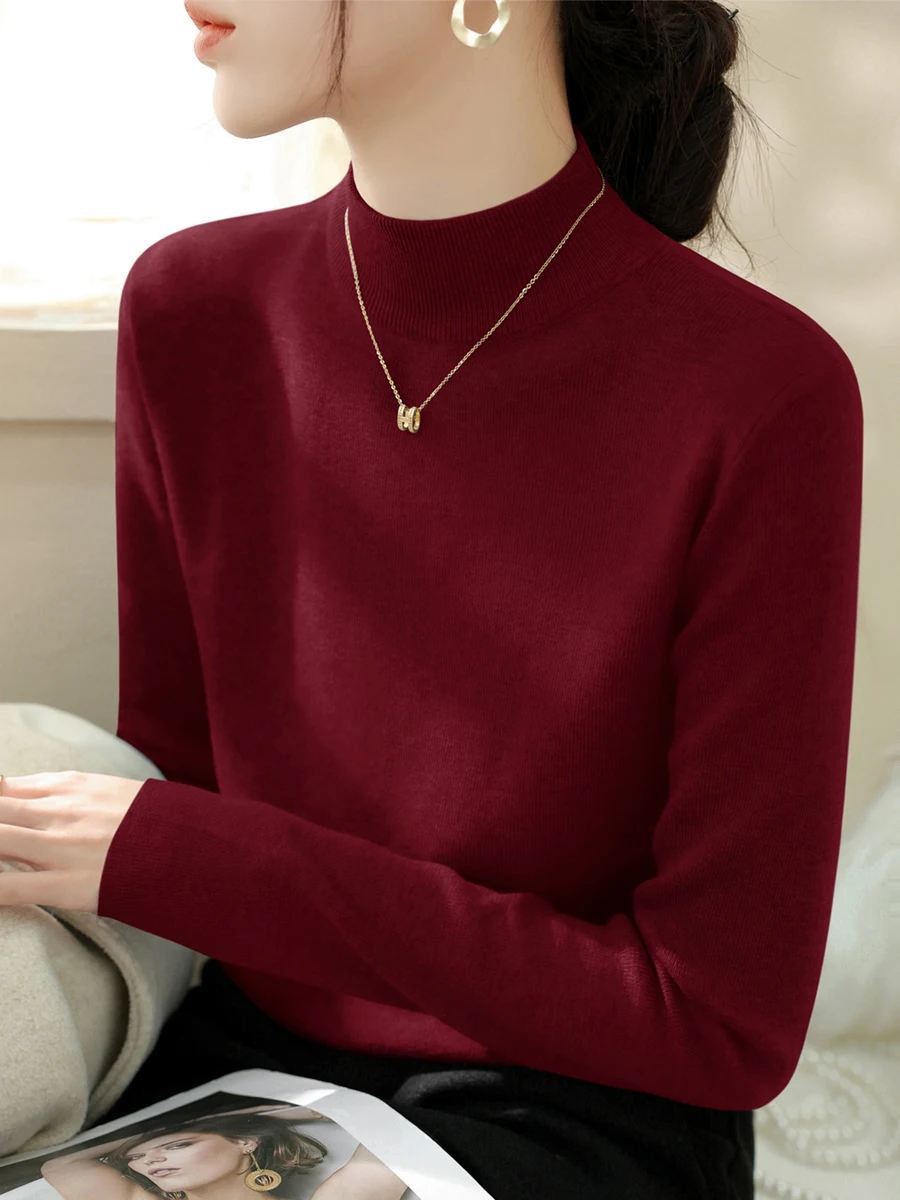 Французский серый воротник с полувысоким воротником Внутренняя одежда Флисовая