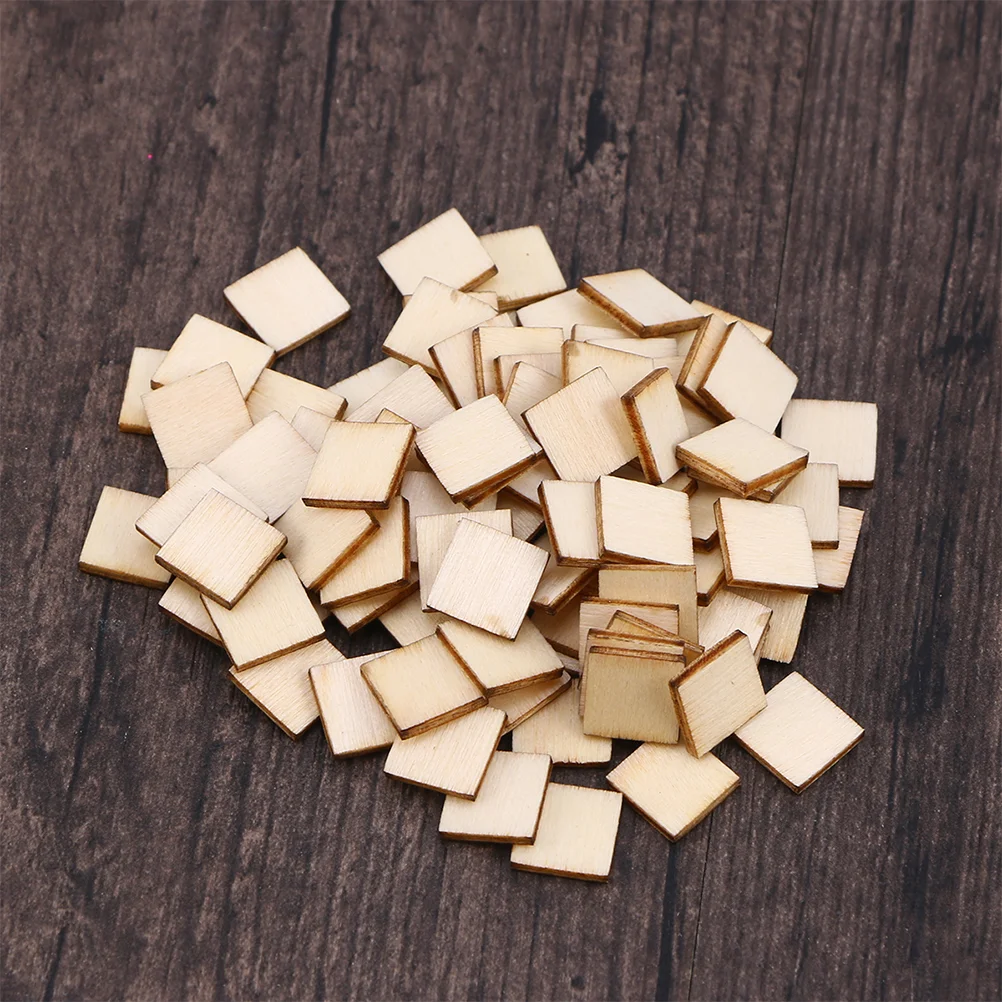 300 Pcs Blanks Engraving Block Shape Wood Chips Home Decoration 5x5 Wood Squares Basswood Sheets Natural Home Decor