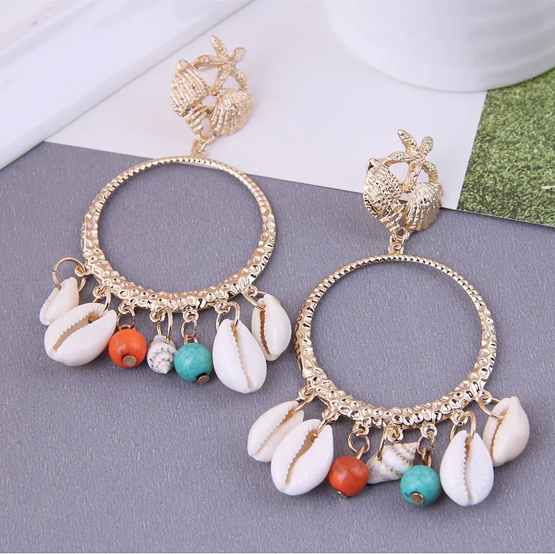 Kymyad богемные серьги 2021 бусины Длинные в этническом стиле висячие модная