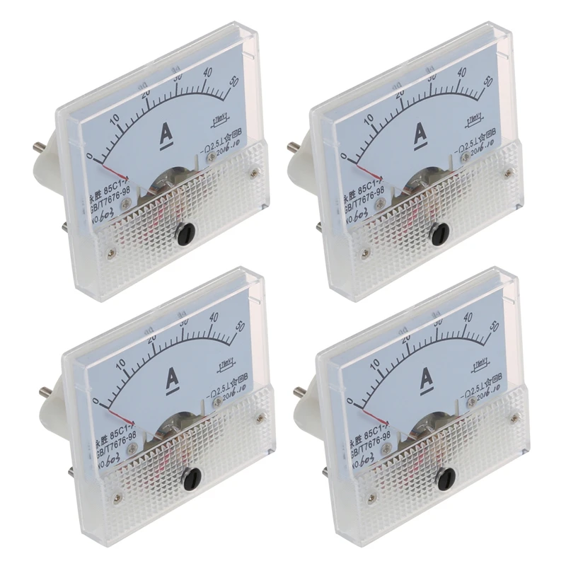 

4X 85C1 DC 0-50A Rectangle Analog Panel Ammeter Gauge