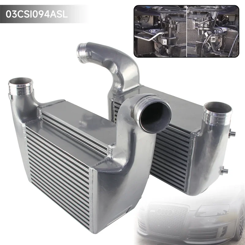 Комплект интеркулера для Audi RS6 C6 4F 426KW/580PS V10 2008-2010 Алюминиевый черный/серебристый