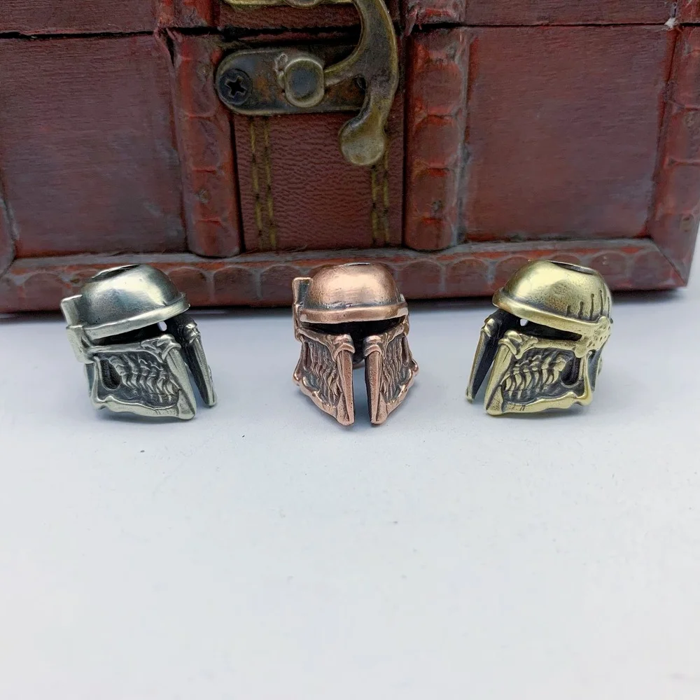 

Helmet Brass Retro Color Rope Beads Vintage Knife Beads Flashlight Lanyard Paracord Bead