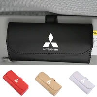 car sun visor storage box storage bag glasses sunglasses case holder for mitsubishi ex asx lancer pajero outlande car