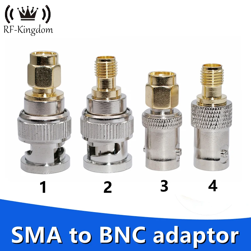 

4pcs SMA Male Plug to BNC Female M/F Radio Antenna Connector Adapter RF Coax Converter M/F Radio Antenna Adapters Kit Coaxial
