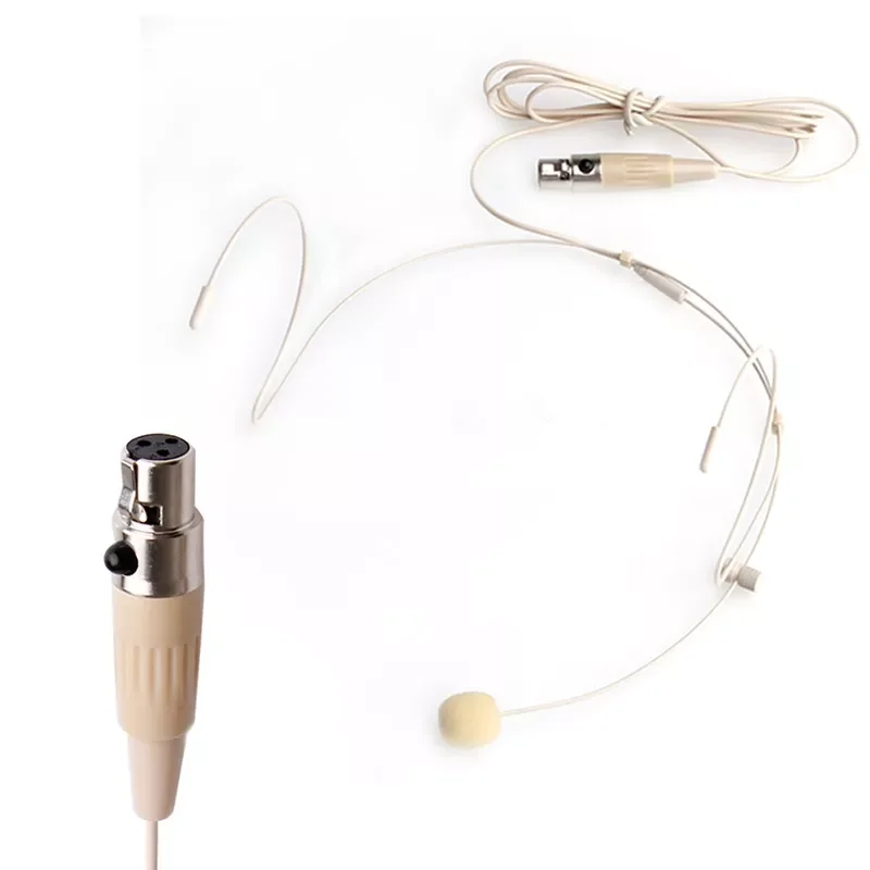 

2022New 1Pc Dual Ear Hook Mic Headworn Headset Head Microphone For Shure ALL XLR 3PIN TA3F
