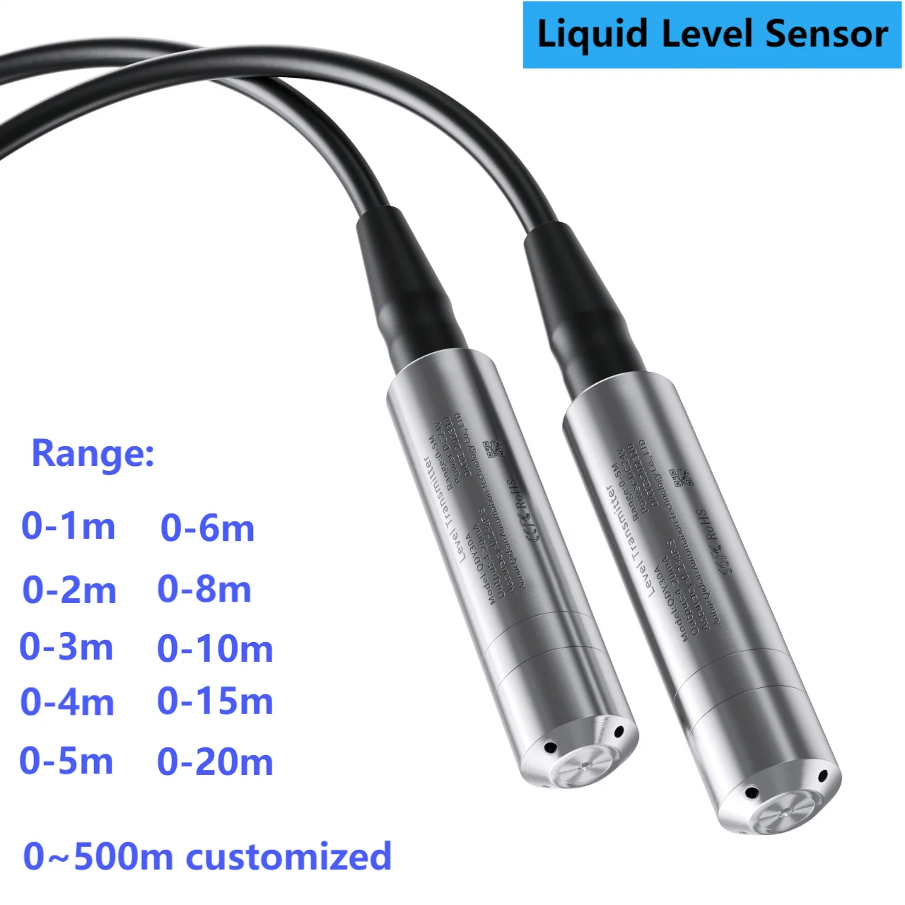 Датчик уровня жидкости для резервуара передатчик воды 0-20 м 4-20 мА 0-3 3 В RS485