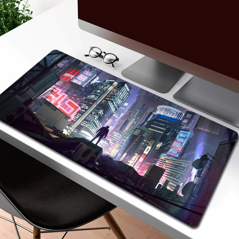 

Moon Landscape Mousepad Gamer Art Computer Mouse Mat HD Print Large Office Mouse Pad 900x400mm Office Non-Slip Keyboard Pad XXL