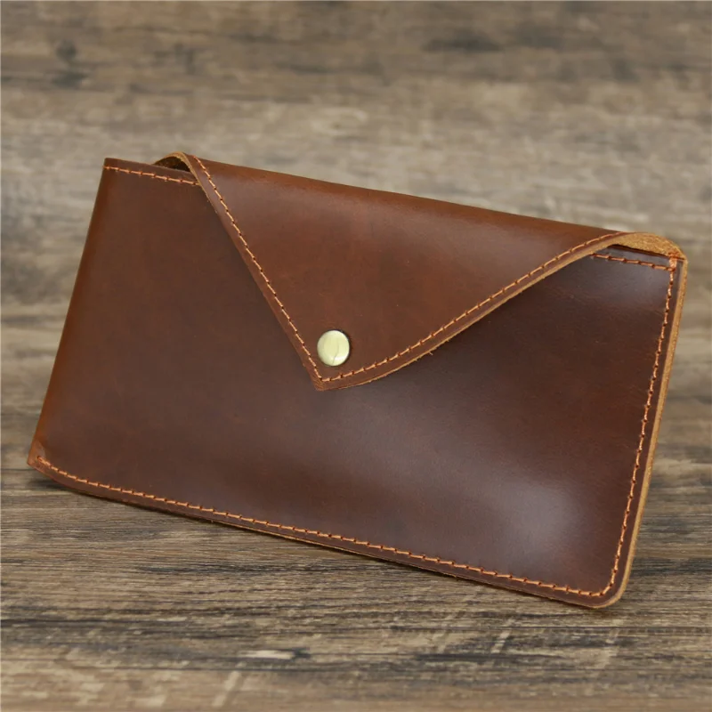 

Crazy Horse Skin Mobile Phone Bag New Sports Waistband Hanging European American Vintage Genuine Leather Men's HorizoStyle