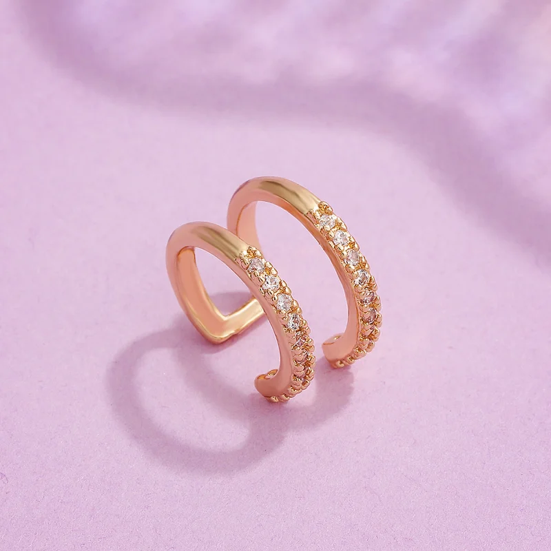 

Trendy Clip Earrings for Women Single Non Ear Hole Stud 14K Gold Finishes Fashion Girls Jewelry Weddding Accessories Gifts