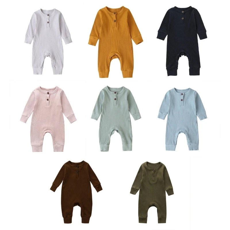 

Newborn Boys Girls Long Sleeve Romper Baby Autumn Playsuit Clothes 0-18M Infant