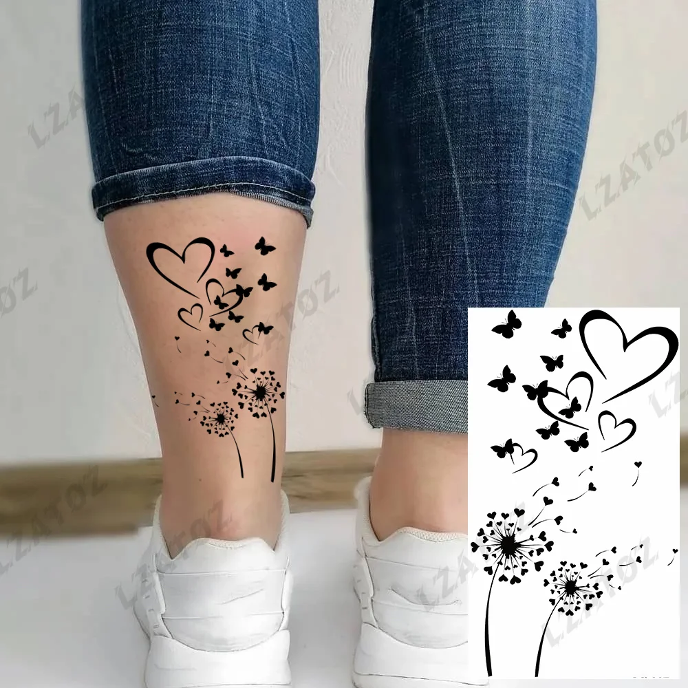 Черные перья крылья Временные татуировки подходят для женщин детей звезд Луны