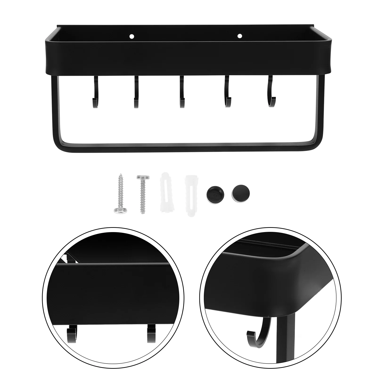 

Bathroom Must haves Aluminum Bathroom Shelf Household Floating Rack Home Supply