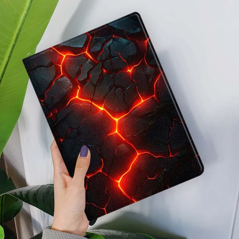 Фото Чехол для планшета Art Lava Cracked Fire Glow для Samsung Galaxy Tab S11 S10 S9 S8 S7 S6 A11 A9 A8 A7 10,5 10,4 Lite FE Plus Inch №2