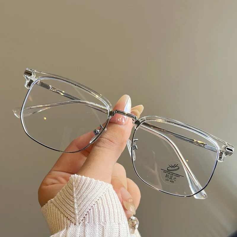 Мужская оправа для очков прямоугольной формы полуоправа с защитой от синего