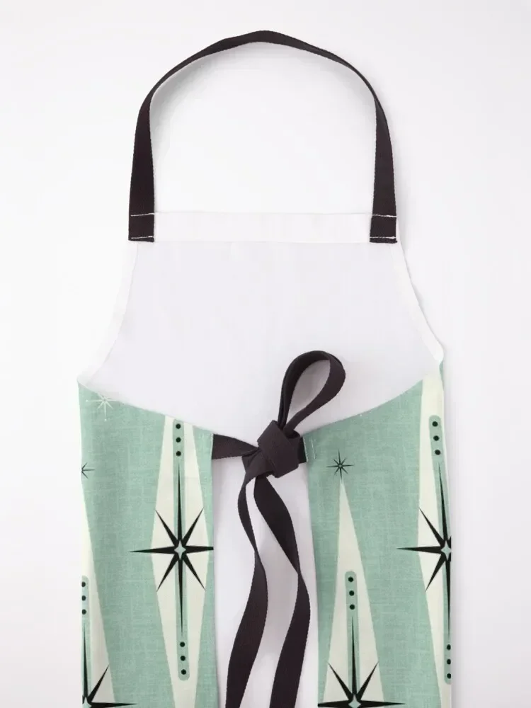 MC Meow Retro Atomic Cats на винтажном мятном фартуке халат для парикмахерских милый