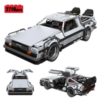 new technical classic movie back to the future car building blocks model moc city supercar bricks assembling toys for boys gift