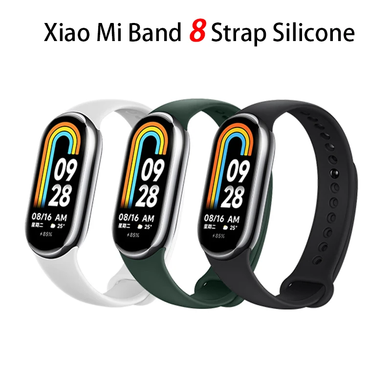 Silicone strap for Xiaomi smart Band 8 NFC bracelet Replacement wristband Miband8 correa mi band 8 Sport Watchband Accessories