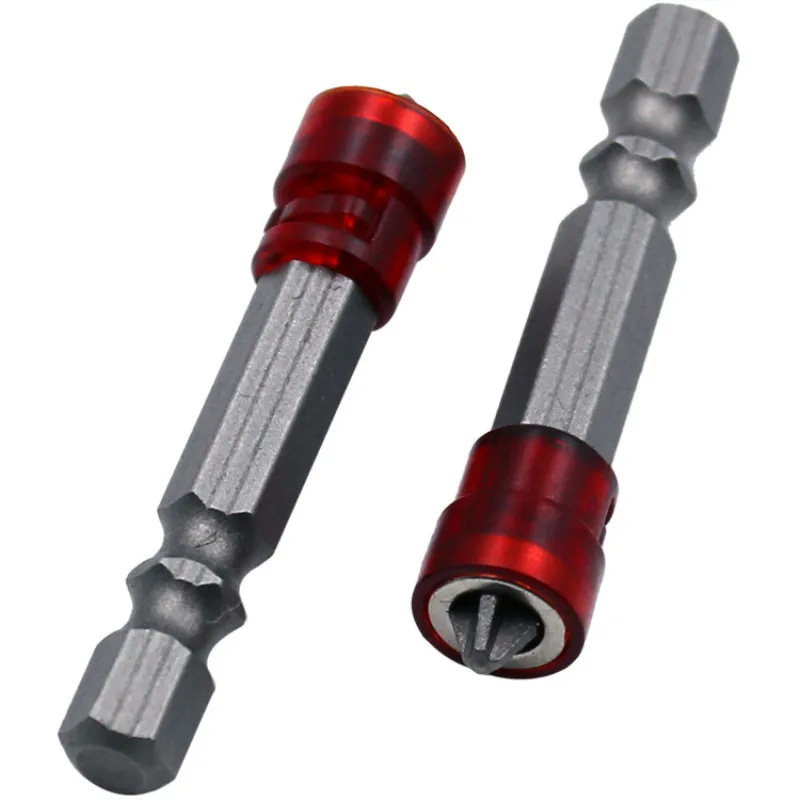 

1/4 Screwdriver Bits Red Head Magnet Driver Hex Shank With Magnetizer Cross Magnetic Bit Hand Electric Screw Accessories