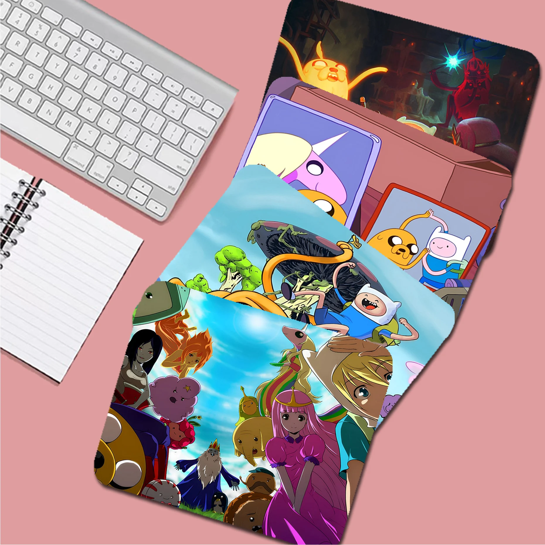 

Cute Cartoon A-Adventure T-Time Mousepad Non-slip Lockedge Cartoon Anime Gaming Mouse Pad Keyboard Mats For PC Gamer Mousemat