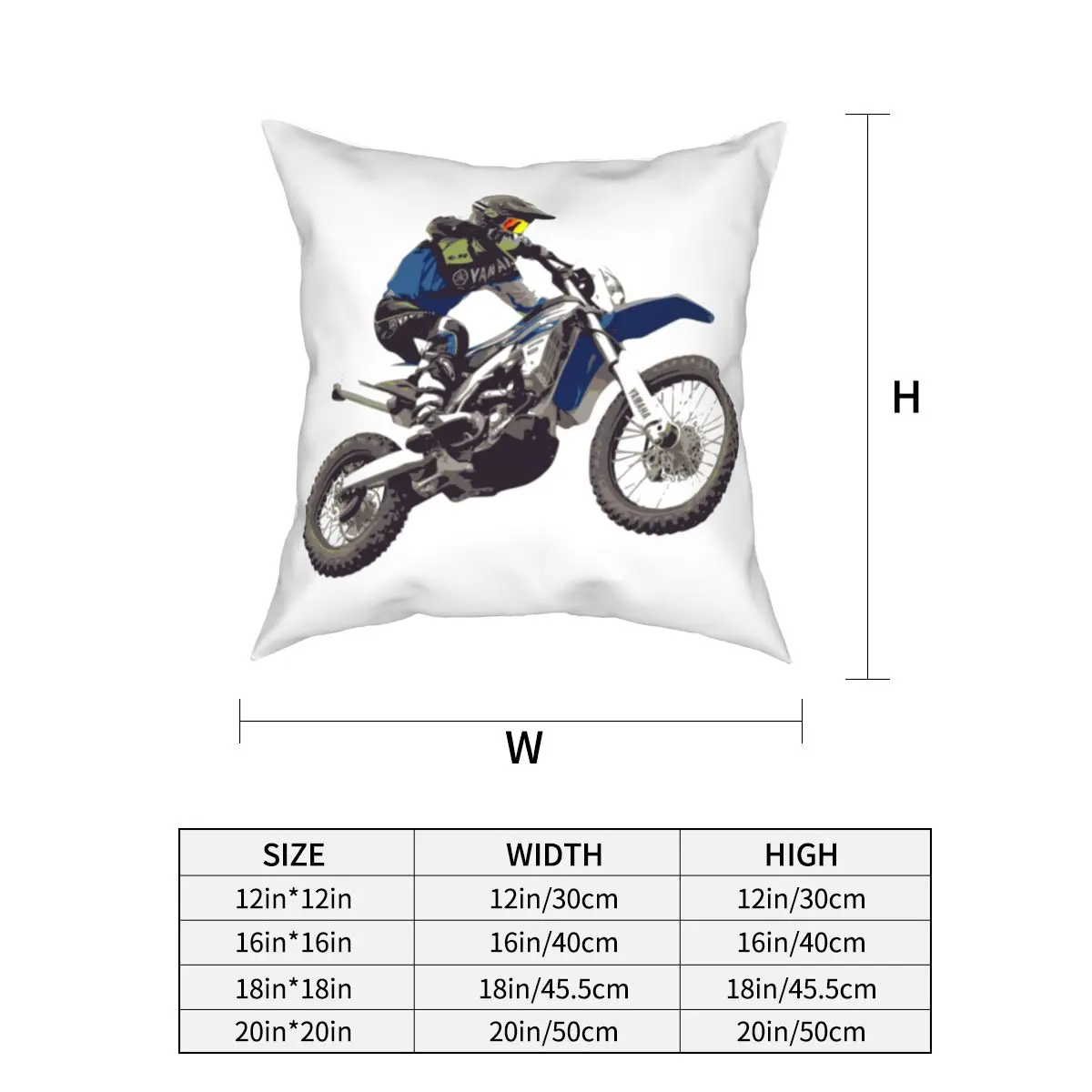 DIY Printed Cushion Cover Motorcycle Style Pillowcase Decor Sofa Throw Pillows Room Pillow Decorative 4 Sizes |