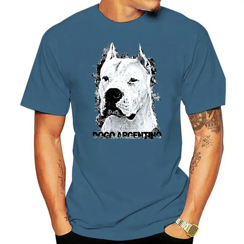 

Simple Style Short Sleeve Cotton T Shirts Man Clothing Dogo Argentino Cool T-Shirts Designs Best Selling Men