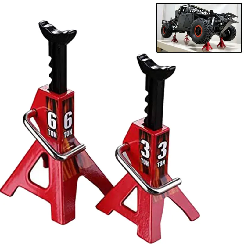 

2pcs RC Cars 6 Ton Metal Jack Stands Repairing Tool for 1/10 RC Crawler Cars Part Accessory Simulation Climbing Vehicles