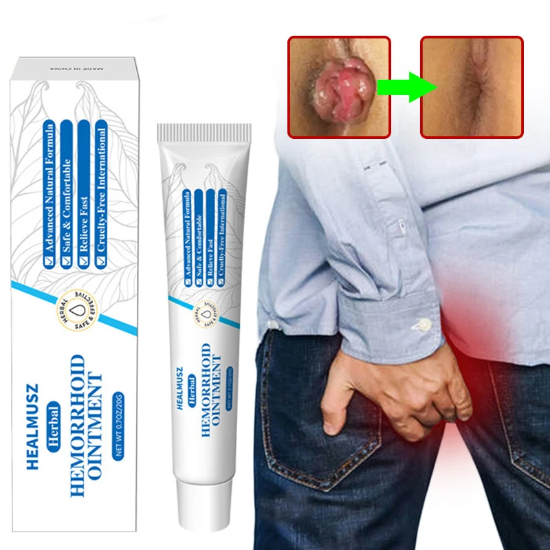 

Herbal Hemorrhoid Ointment Treatment Internal External Anal Fissure Cream Relieve Anal Bleeding Swelling Natural Medical Plaster