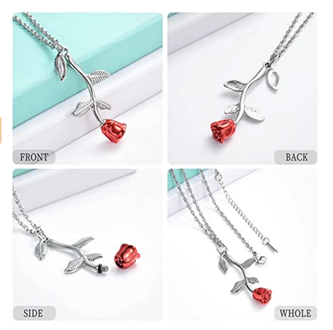 Urn ожерелье для праха цветок кремация ювелирные изделия золы памятные Ювелирные