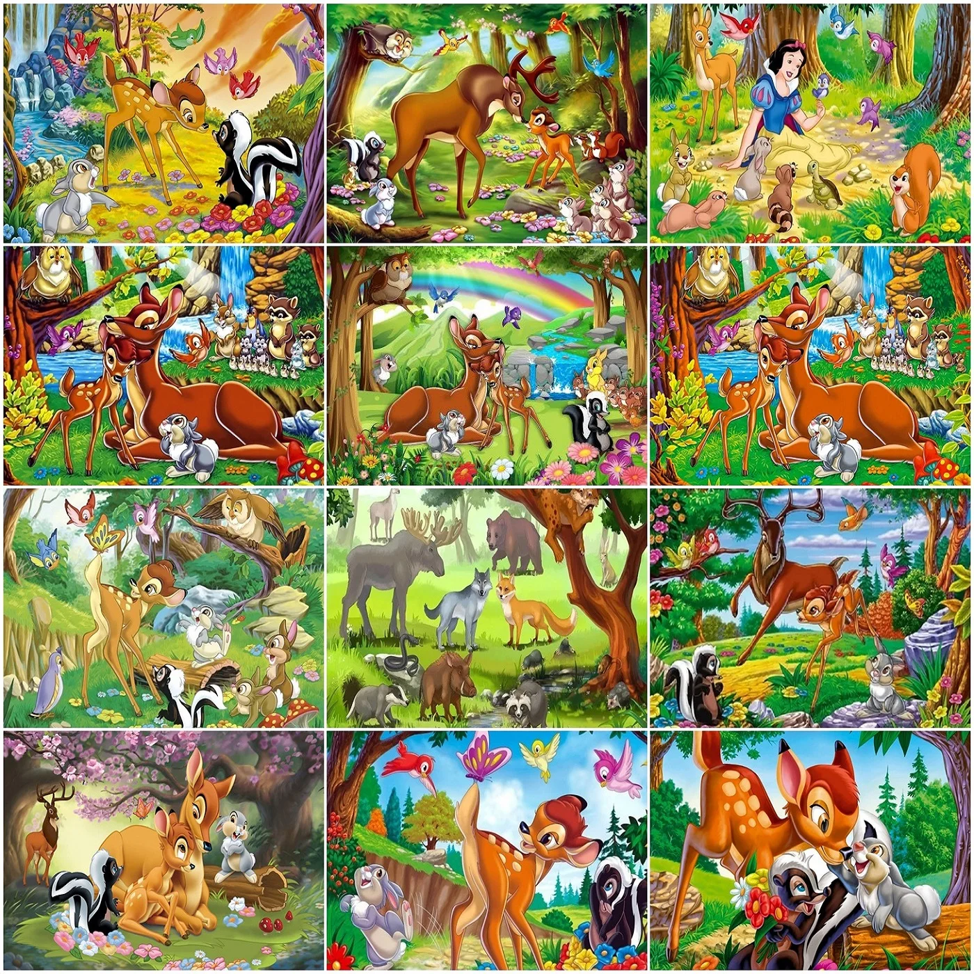 

Bambi Diamond Painting 5D Diy Full Square Round Drill Disney Animation Diamond Embroidery Cross Stitch Kit Mosaic Art Home Decor