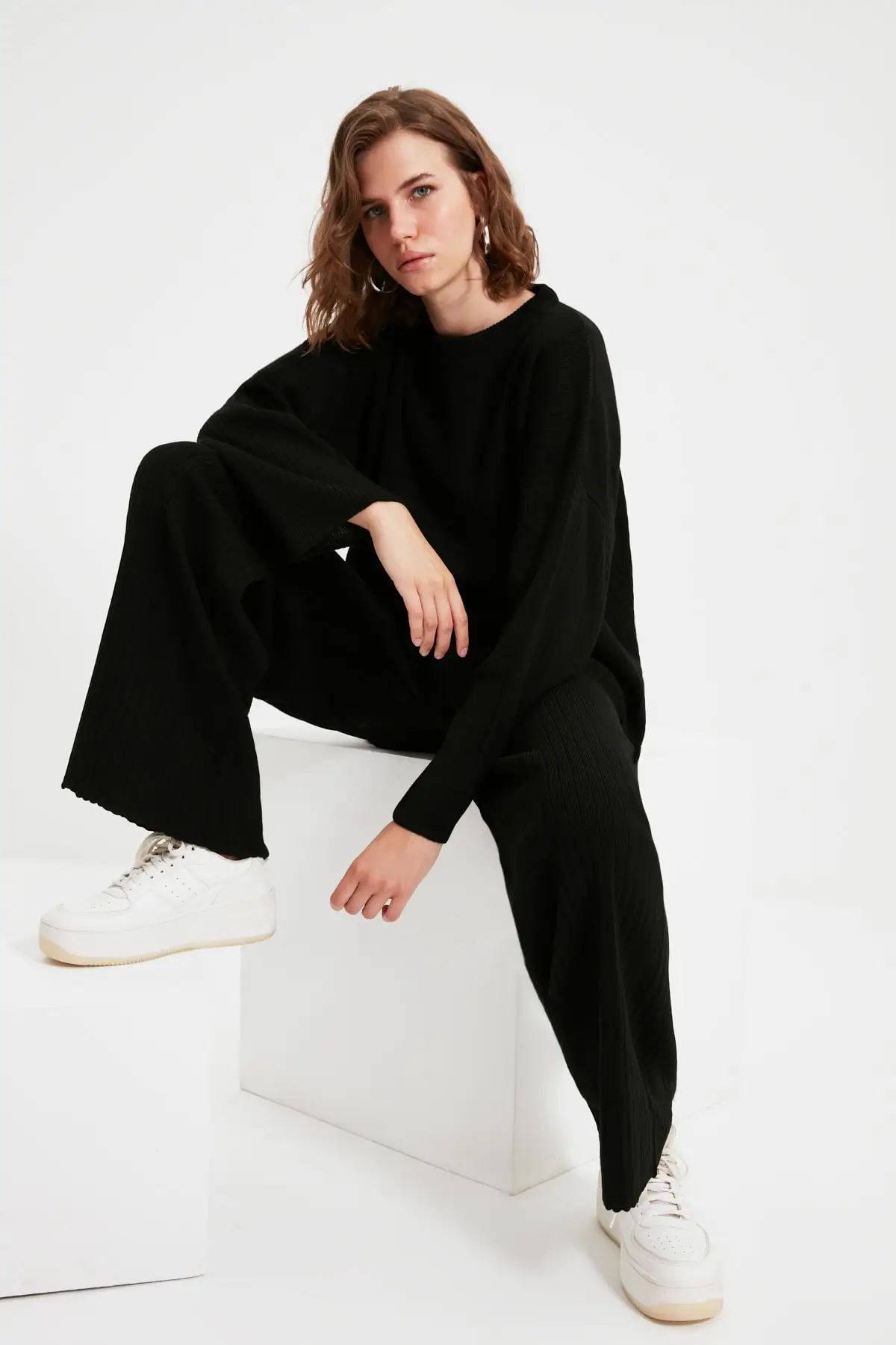 

Wick braided Knitwear bottom-top suit TWOSS20AU0084