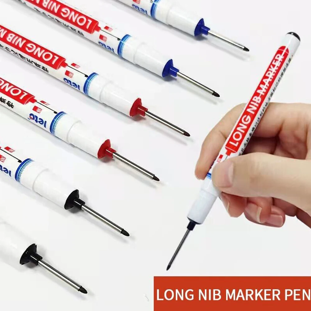 

1pc 20mm Deep Hole Long Nib Head Markers For Metal Perforating Pen Waterproof Bathroom Woodworking Decoration Multi-Purpose