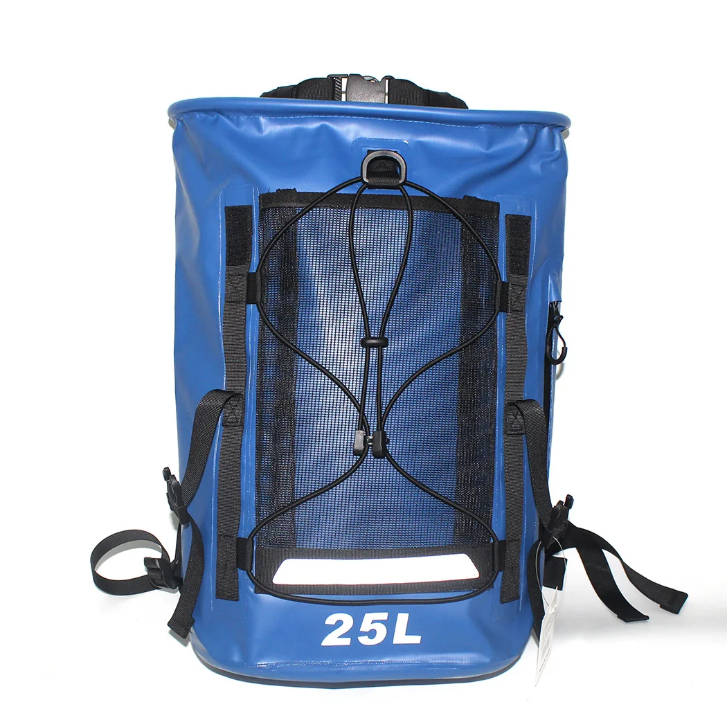 Waterproof Backpack 25L Heavy Duty Roll-Top Closure with Easy Access Side-Zippered Pocket for Swimming Boating Surfing Rafting