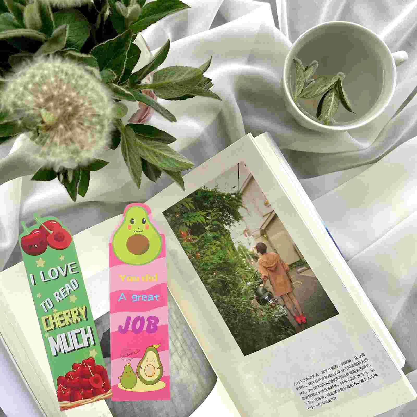 

Fruits Book Markers Scented Bookmarks Kids Fragrant Students Cartoon Note Classify