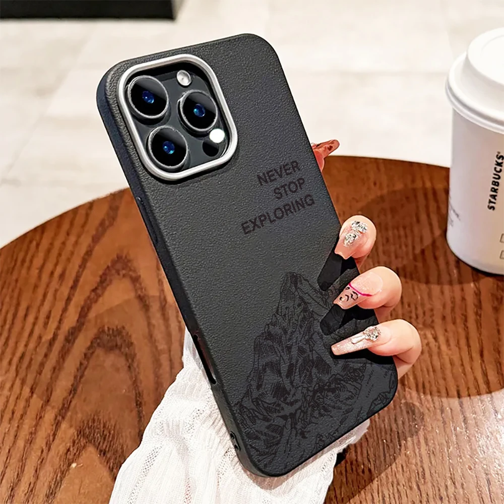 Чехол для телефона Xiaomi Mi 11 Lite 5G 17 Pro Max 13T 14T 15T Pro с английским принтом «Горы», ударопрочный, из кожи и мягкого силикона TPU. (art.: 3920dd06a409e) - 3920dd06a409e