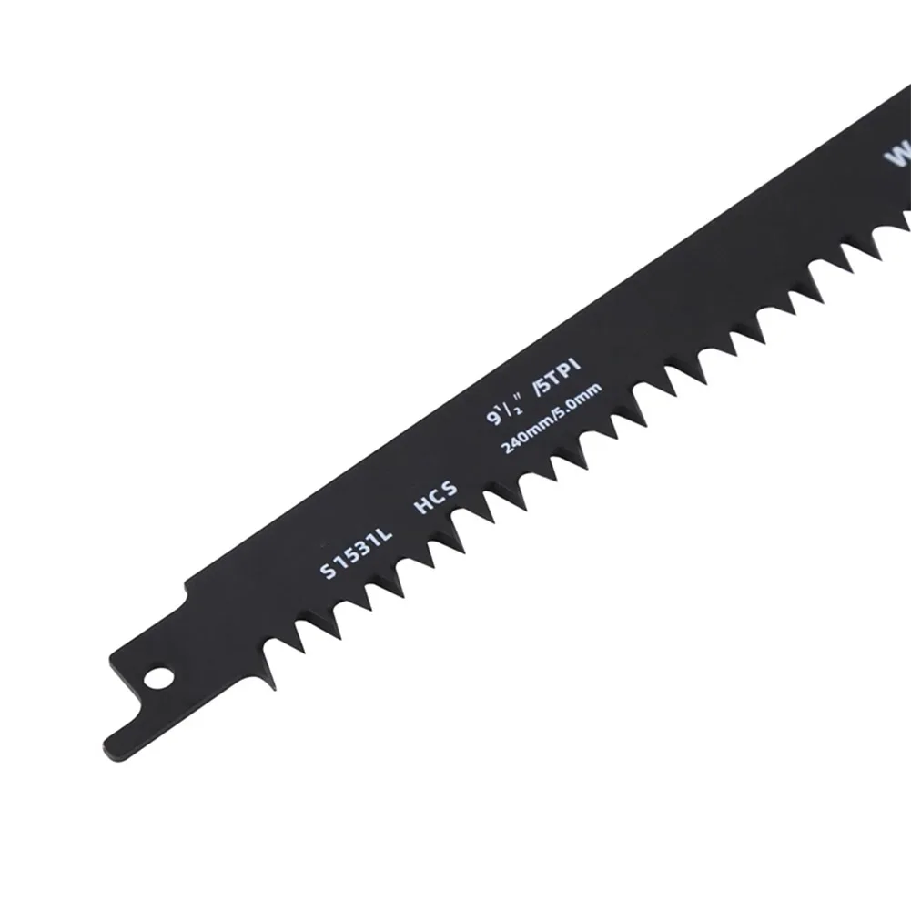 3PCS S1531L HCS Reciprocating Saw Blade Wear Resistance Saw Blades For Cut Rough Wood Power Tool Fast Cut Saw Blades Black