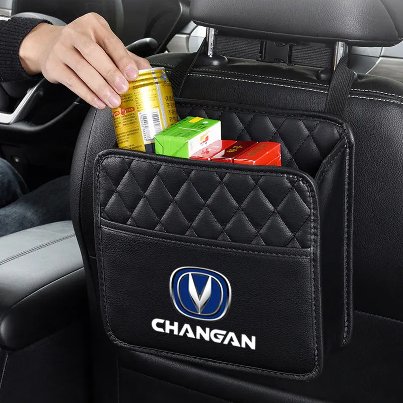 

Car Back Seat Organizer Bag PU Leather Snack Mobile Phone Accessories For Changan CX705575 Plus CS3595 Filter Bunper CS15 Alsvin