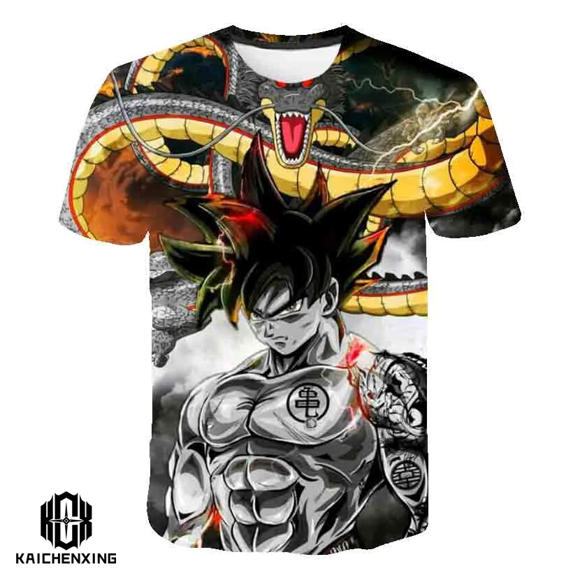

2023 Summer Dragon Ball Boy And Girl T-Shirt 3d Goku Vegeta Printing Children Harajuku Fashion Short-Sleeved Casual Top 1-14Y