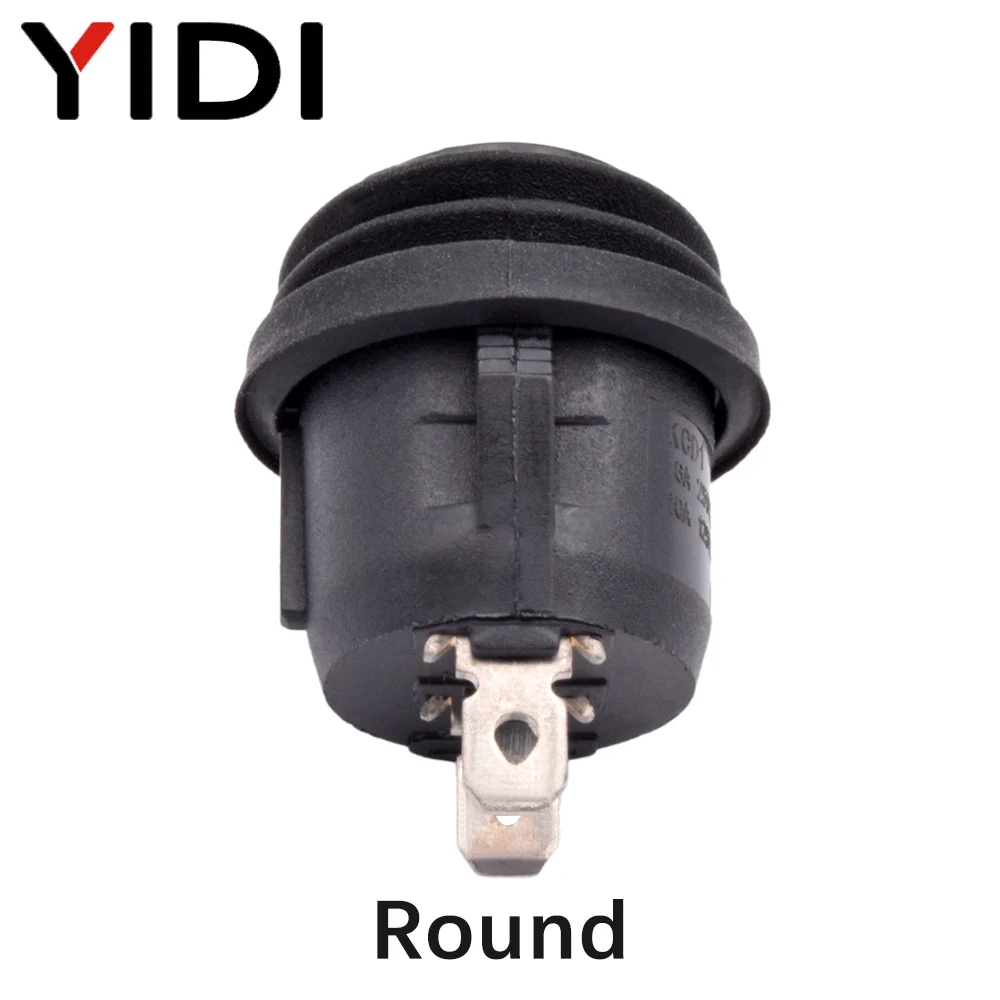 

Водонепроницаемый круглый кулисный переключатель 12 В 220 В, красный, зеленый, синий, желтый, светодиодный кулисный переключатель 10A 125VAC 6A 250VAC ON OFF SPST Switch